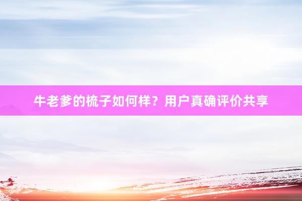 牛老爹的梳子如何样？用户真确评价共享