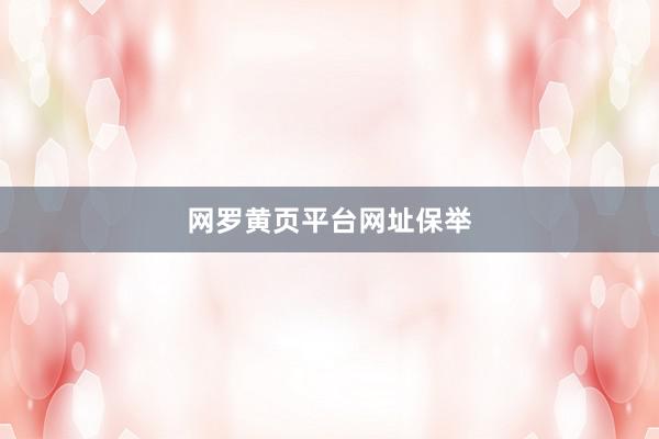 网罗黄页平台网址保举